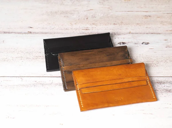 handmade leather wallet purse