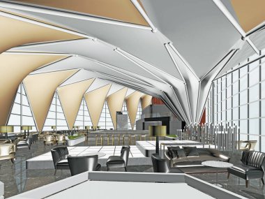 3D render boş çalışma alanı