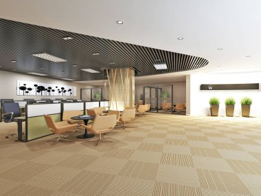 3D render boş çalışma alanı