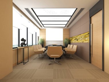 3D render boş çalışma alanı