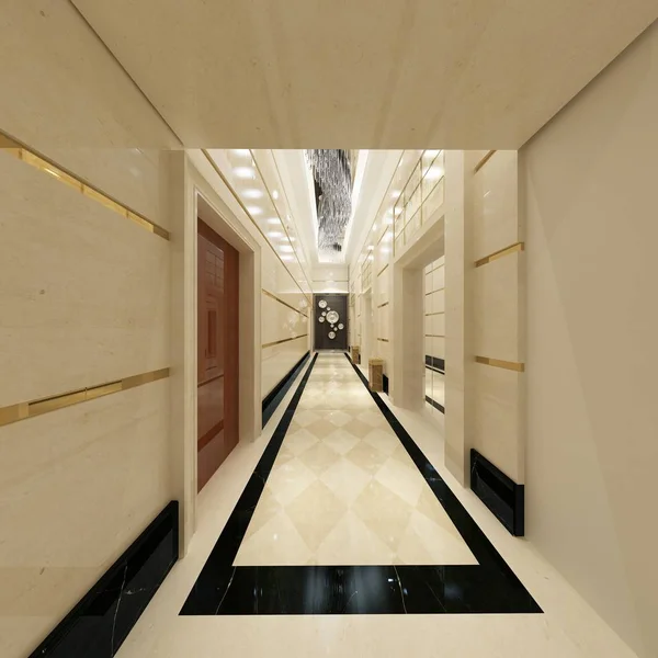 Ingresso Dell Hotel Rendering — Foto Stock