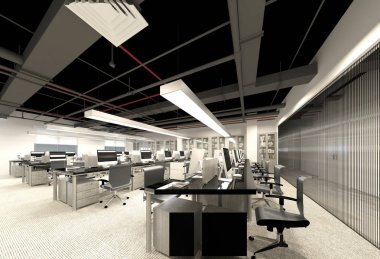 3D render boş çalışma alanı