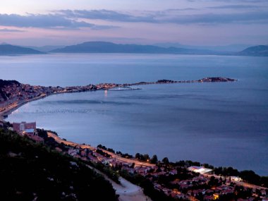 gün batımında deniz longexposure panoramik görünüm 