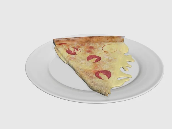 Renderização Pizza — Fotografia de Stock