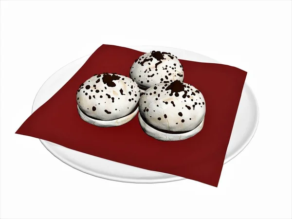 Cookies Plate Render — Stock Photo, Image