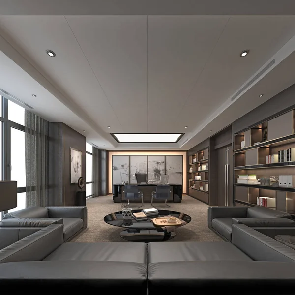 Render Interior Kantor Modern — Stok Foto