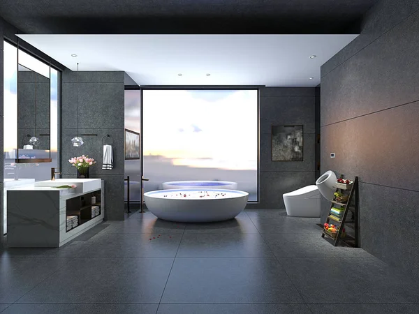 Renderizar Baño Moderno —  Fotos de Stock