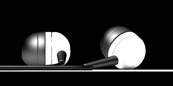 3d render of earphone