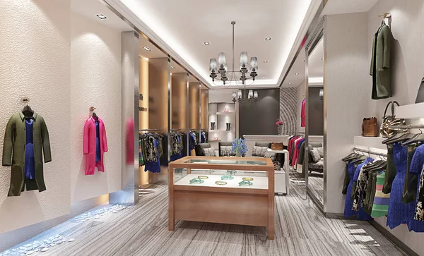 Render Fashion Store Interior — Stock Photo, Image