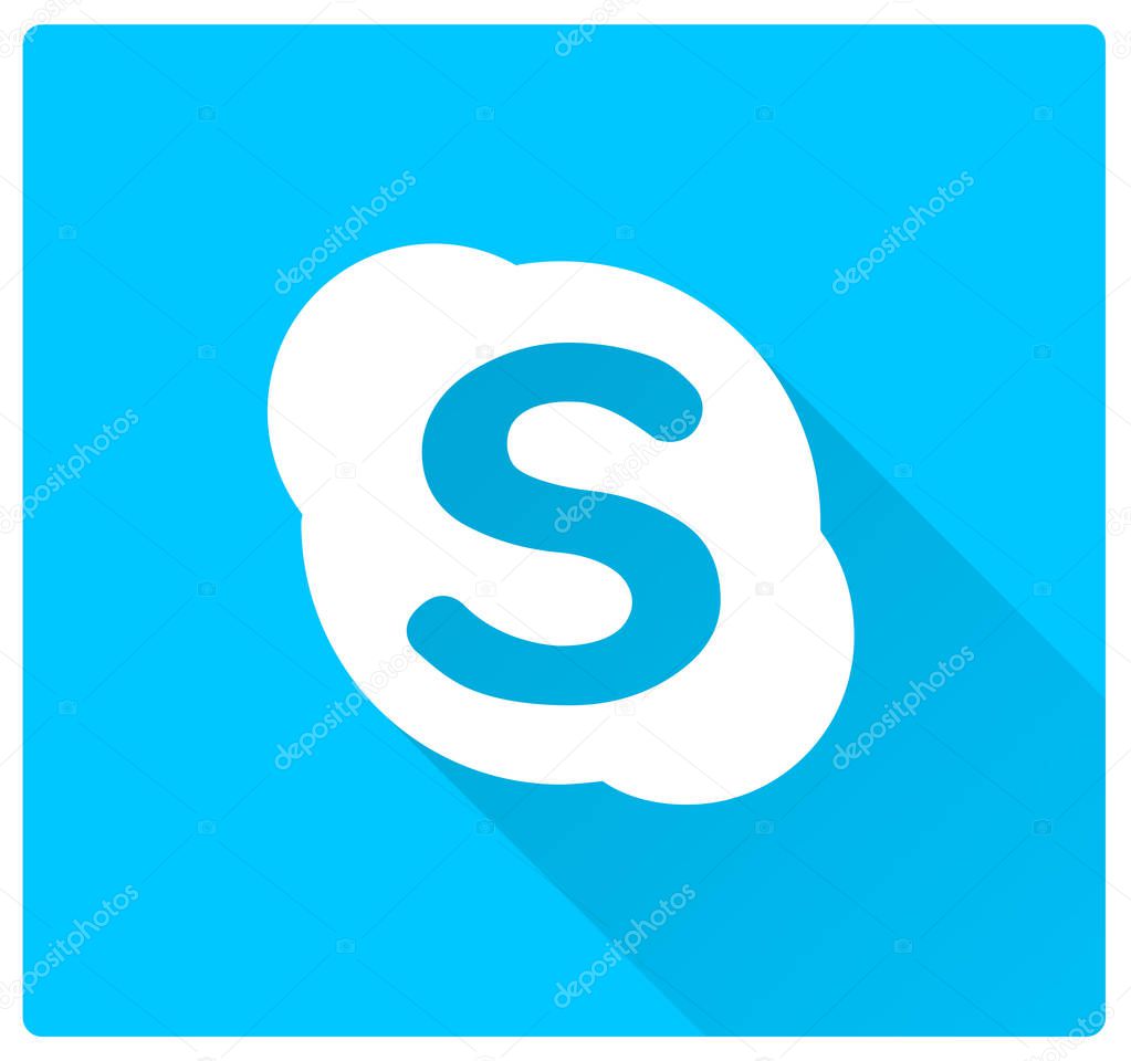 Skype Blue Logo Sign
