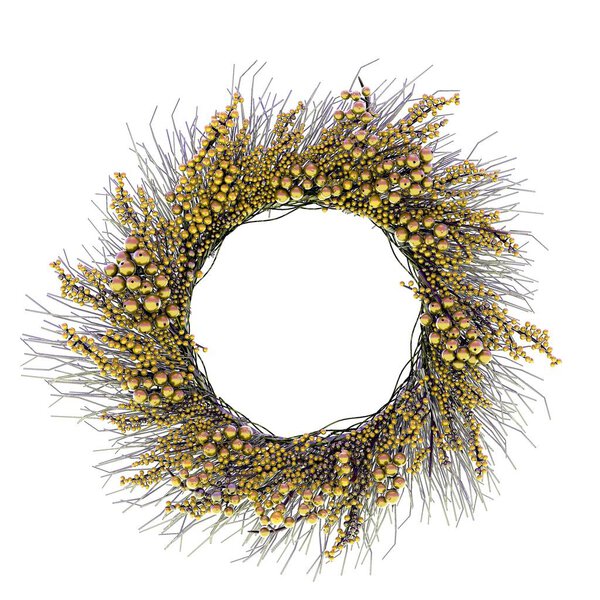 3d render circle with christmas balls