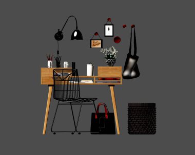 3D render ana çalışma alanı