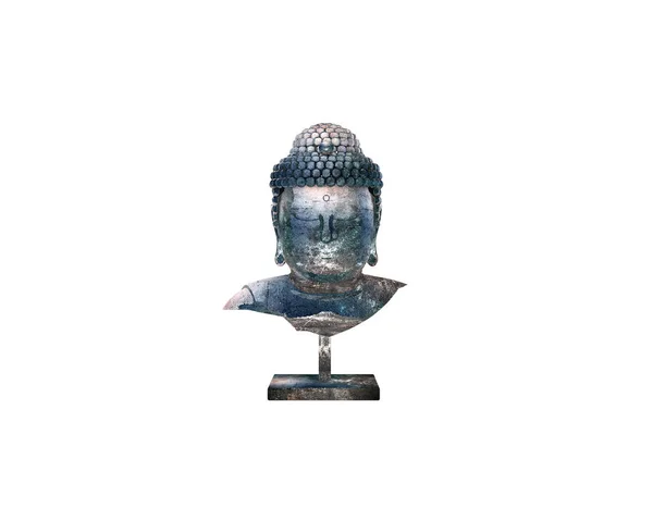 Rendering Scultura Budha — Foto Stock