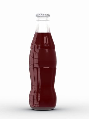 3D render cola cam şişe