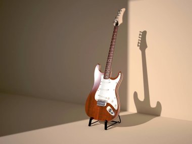 Keman enstrümanın 3D render