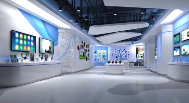 3D render elektronik ürün Dükkanı