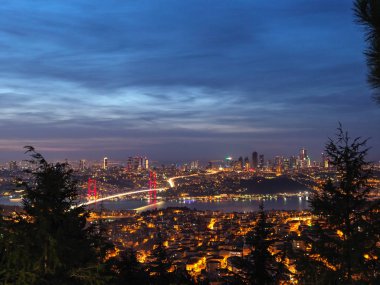 Istanbul Boğaz manzaralı gün batımında