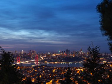 Istanbul Boğaz manzaralı gün batımında