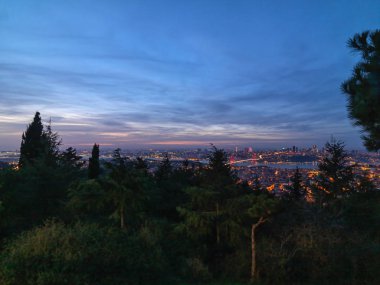 Istanbul Boğaz manzaralı gün batımında