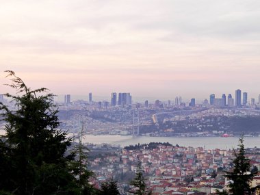 Istanbul Boğaz manzaralı gün batımında