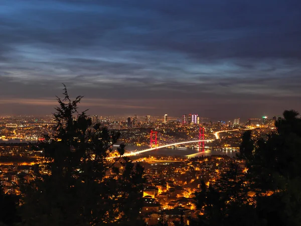 Istanbul Bosphorus Pohled Při Západu Slunce — Stock fotografie