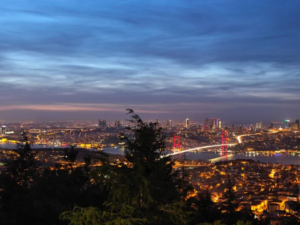 Istanbul Bosphorus Pohled Při Západu Slunce — Stock fotografie