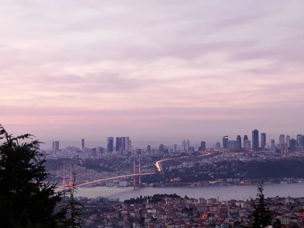 Istanbul Bosphorus Pohled Při Západu Slunce — Stock fotografie