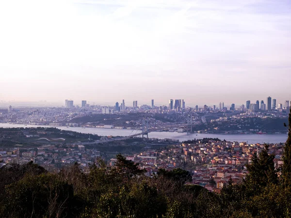 Istanbul Bosphorus Pohled Při Západu Slunce — Stock fotografie