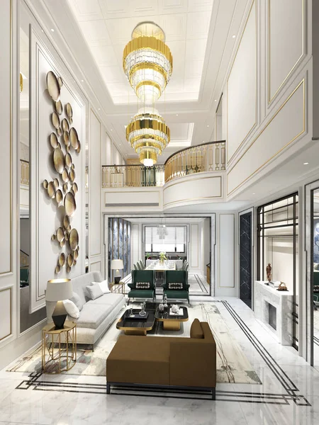 3D render ev oturma odası