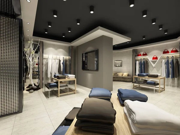 3d render fashion shop