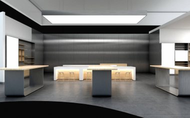 3D render sergi stand tasarımı