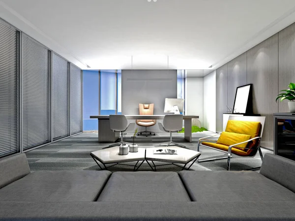 Render Arbetande Office — Stockfoto