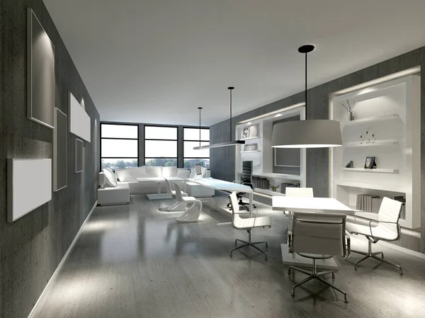 Render Arbetande Office — Stockfoto