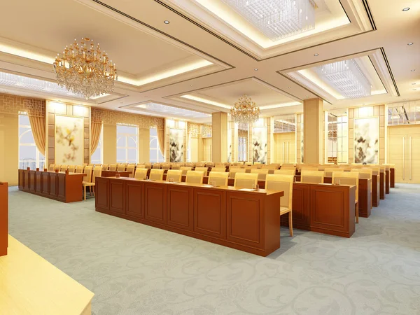 3d render meeting board room