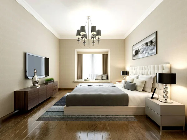 Render Bedroom Stock Picture