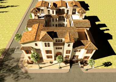 Dış yapı 3d render