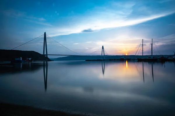 Aerial View Yavuz Sultan Selim Bridge Istanbul Bosphorus — Stock Photo, Image