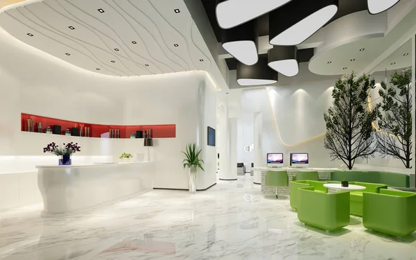 Weergave Van Luxe Hotelreceptie Lobby — Stockfoto