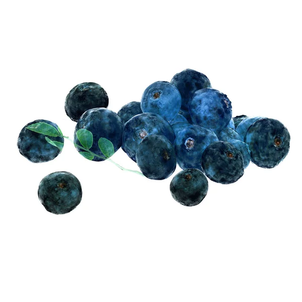 Render Blueberry — Stock Photo, Image