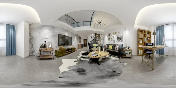 360 derece 3d render çalışma ofisi