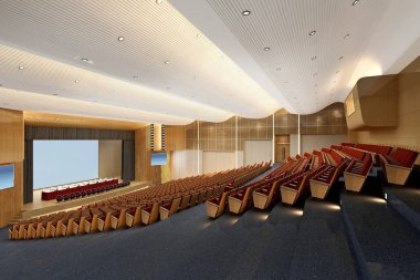 Konferans kurulu odasının 3d render