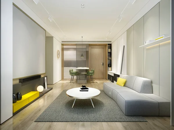 Oturma odasının 3D görüntüsü