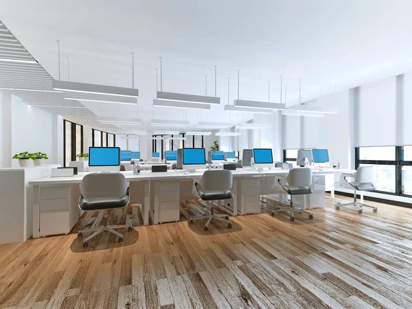 Render Moderna Arbetande Office — Stockfoto