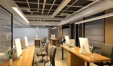 Çalışma ofisinin 3D canlandırması