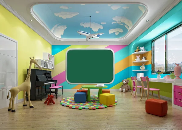 3d render of child school room