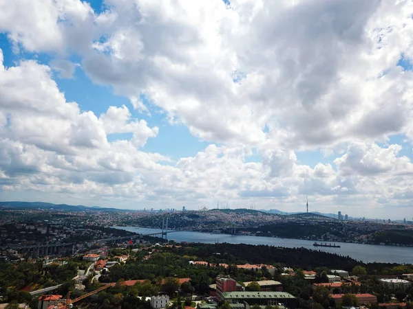 Letecký Pohled Istanbul Při Západu Slunce — Stock fotografie