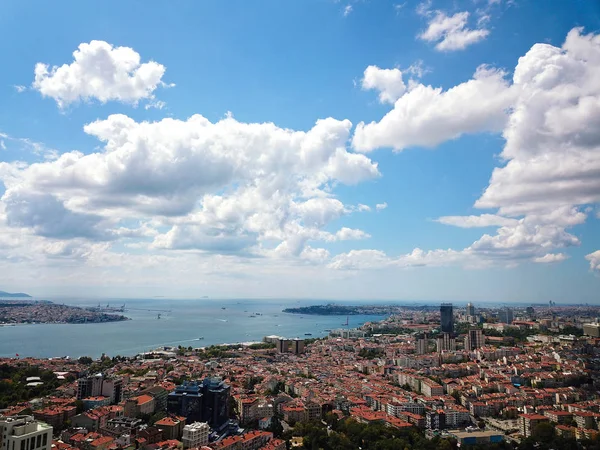 Letecký Pohled Istanbul Při Západu Slunce — Stock fotografie