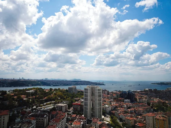 Letecký Pohled Istanbul Při Západu Slunce — Stock fotografie