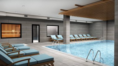 3d yaşam alanı spa yaşam alanı render