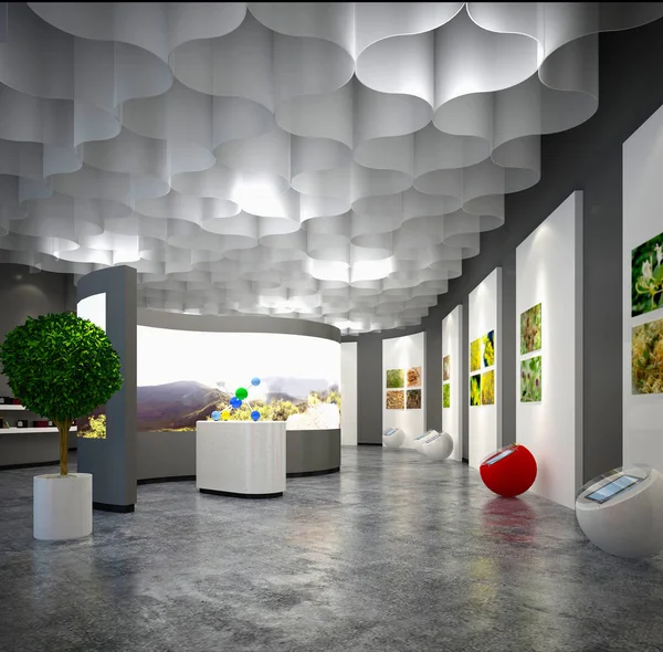 3d render of retail showroom